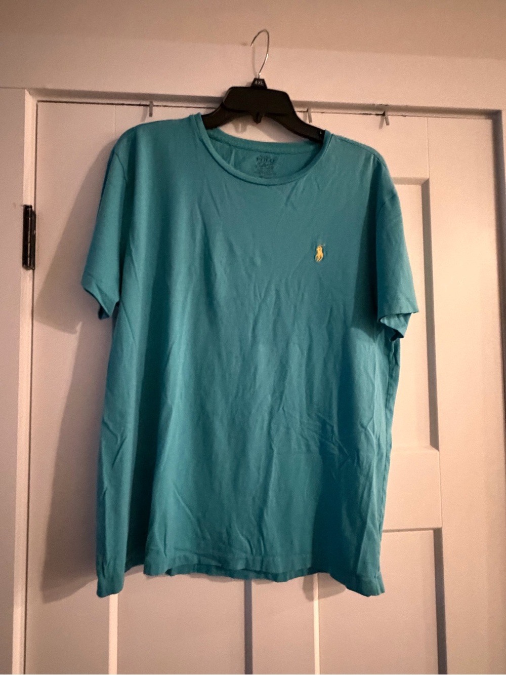 Polo by Ralph Lauren Turquoise Short Sleeve Crew Tee with Yellow Pony